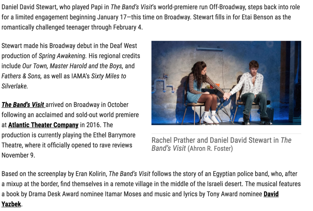 Daniel Stewart Papi The Bands Visit